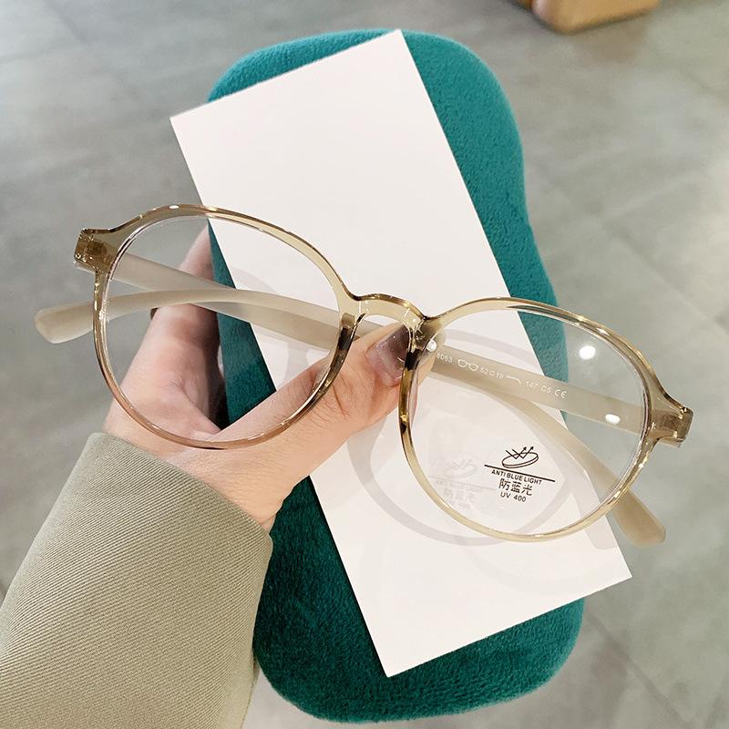 Anti Blue Light Round Reading Glasses For Women Men Clear Anti Radiation Computer Eyewear Prescription Lenses