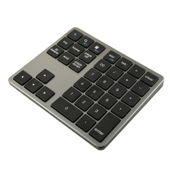 Tastiera numerica wireless compatibile con Bluetooth, 35 tasti, tastiera numerica silenziosa, computer portatile, tastiera numerica desktop, mini tastiera numerica