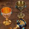 European Vintage Wine Glass, Rose Design Goblet, Alloy Portable White Wine Glass, Carved Mini Spirits Vodka Glass, 30ml,1pcs