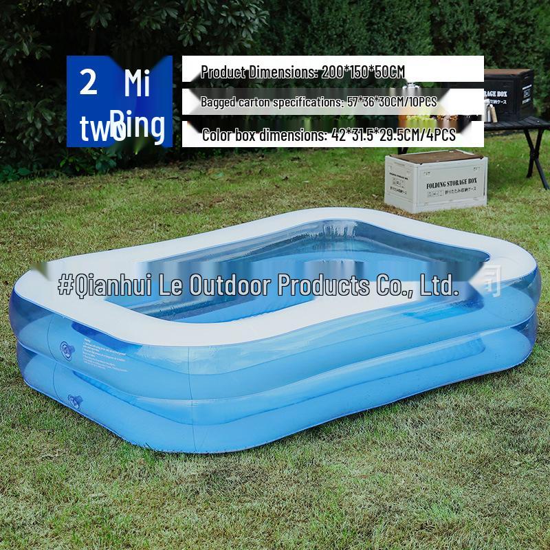 Inflatable PVC Swimming Pool for Kids and Adults - Foldable, Waterproof Outdoor Play