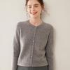 Women's Cable Knit Cashmere Cardigan - Long Sleeve, Button-Up Sweater for Autumn/Winter 2024.