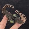 Green Aragonite Copper Bangle Copper Wire Wrapped Gemstone Jewelry Adjustable Cuff Handmade Jewelry Wire Wrapped Cuff Bracelet Gift For Her