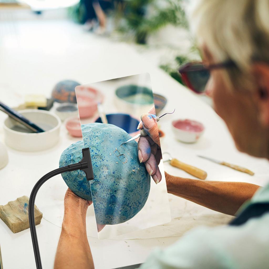 4X Lupe mit Ständer, 10"x6" Flexible Schwanenhalslupe, Große Seitenlupe zum Lesen von Kleingedrucktem