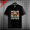 Houston Ich Habe So Unisexy Probleme Lustiges Astronauten Grafik T-Shirt 100% Baumwolle Kurzarm Lässiger Humor Stil T-Shirt Unisex Kleidung