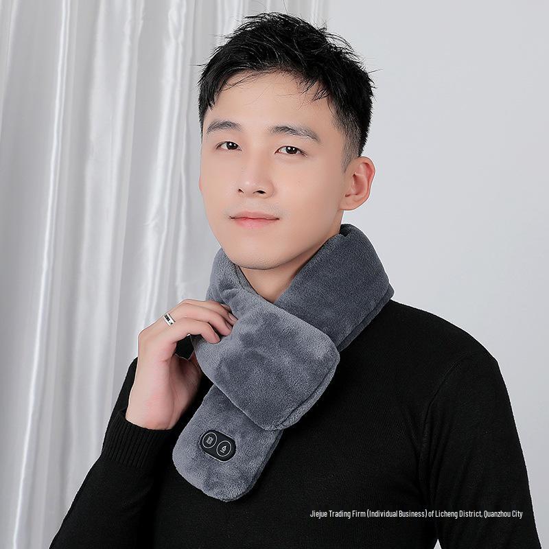 Smart Heating & Massage Scarf - Dual Control, Black Technology