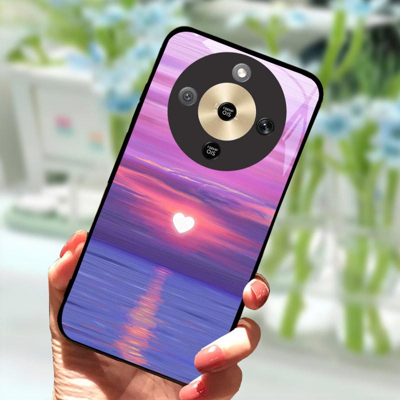 For Honor X9d HonorX9d Case MTN-NX1 Luxury Painted Cover Tempered Glass Phone Casing For Honor X 9 D Fundas Coque Camera Protect