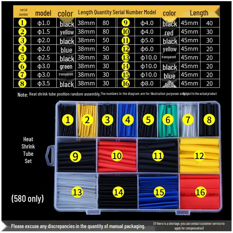 Waterproof Heat Shrink Tubing Set for Cable & Earphone Protection
