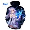 Anime Re:Zero 3D Printed Men's Hoodie Casual Harajuku Long Sleeves Oversized Outdoor Pullover Sweatshirt Kids Unisex Clothing