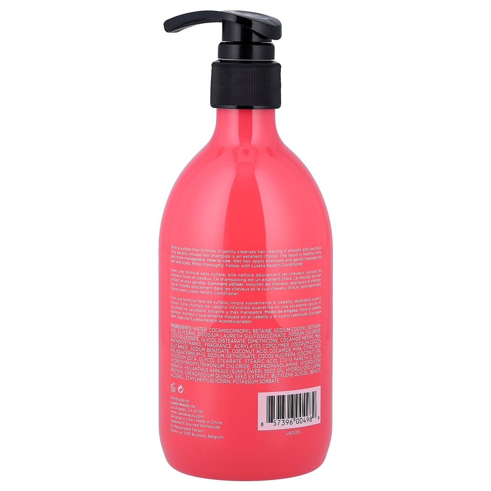 Lucetta Beauty Keratin Shampoo 500ml (16.9 Fl Oz)
