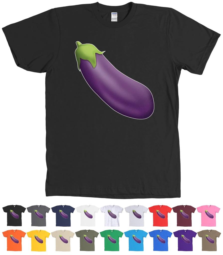 T-shirt Énorme Emoji Aubergine Drôle iPhone Tee - NOUVEAU - BEAUCOUP DE COULEURS