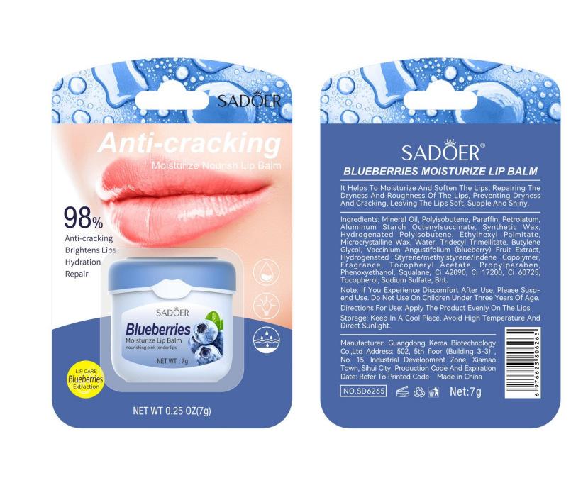 Balzám na rty SADOER Med Hydratační Avokádo Proti suchým popraskaným Rtům Broskvová Maska na rty