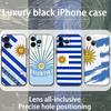 Uruguay Flag Ins Phone Case For iPhone 16 16e 15 14 13 12 11 XS XR Plus Mini Pro Max Soft Black Shockproof Cover