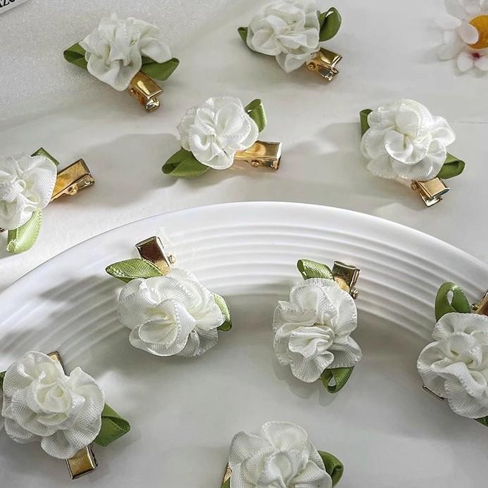 Camellia Hair Clip, Side Bangs Clip, Female Clip, Duckbill Clip, Headband Accessory