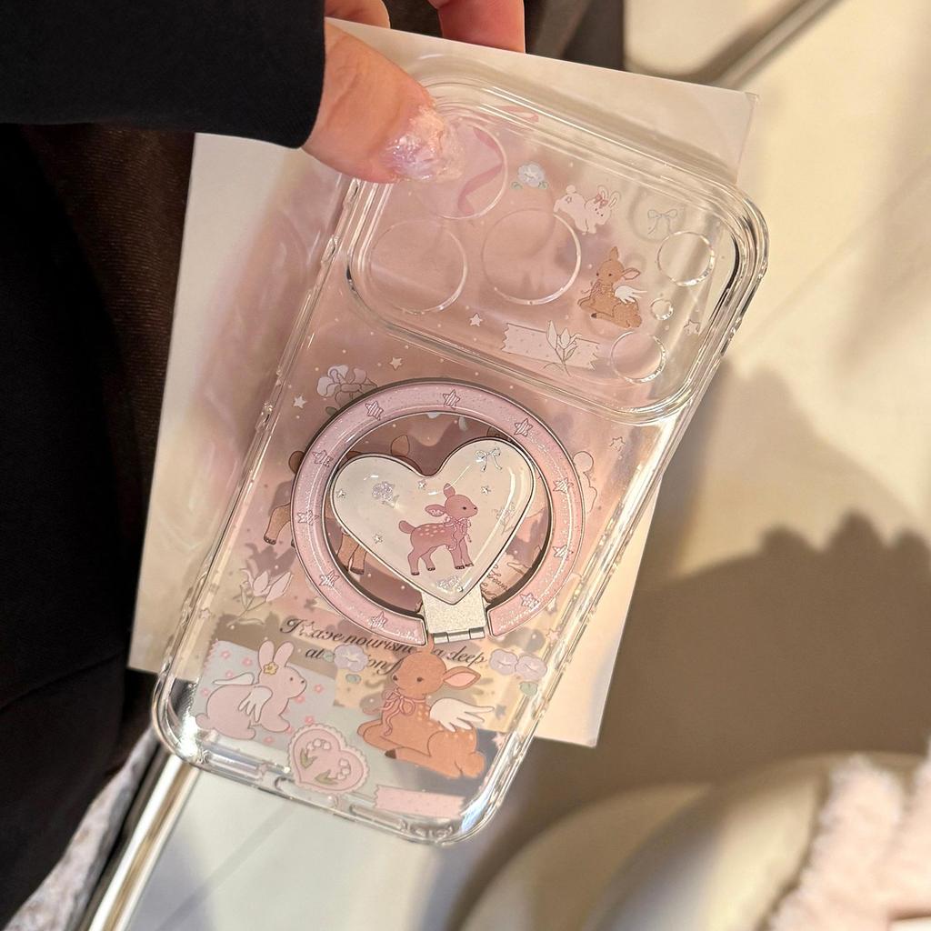 Coque de téléphone magnétique mignonne de poney pour iPhone 16, iPhone 17 et iPhone 17 Pro Max