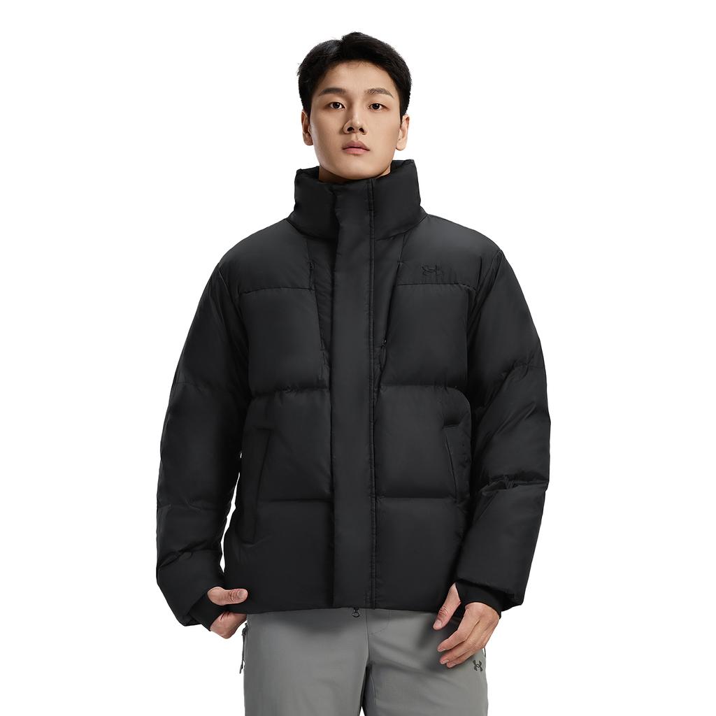 Under Armour Urban Outdoor Series Climbing Solid Color Short Windproof Down Jacket Men Jackets Black 14411143-0020