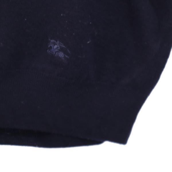 Burberrys British wool Long sleeve sweater 38 Navy system knit Women Used