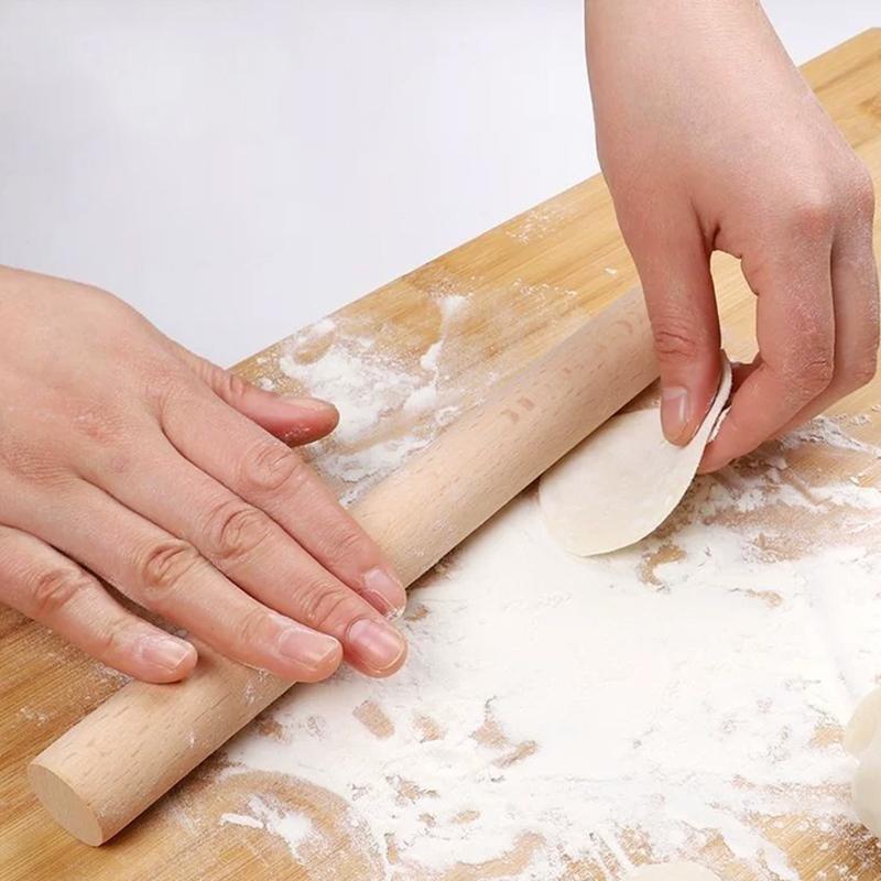 Nudelholz mit Skala, Pizzaroller, Holz-Nudelholz für den Heimgebrauch, Backwerkzeug, Küchenutensilien