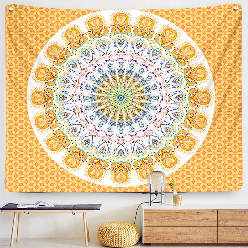

Мандала Кружевной Гобелен Настенный Декор Гостиная Гобелен Стена Пляжное Полотенце Тонкое Одеяло Дорожный Коврик 150x100cm