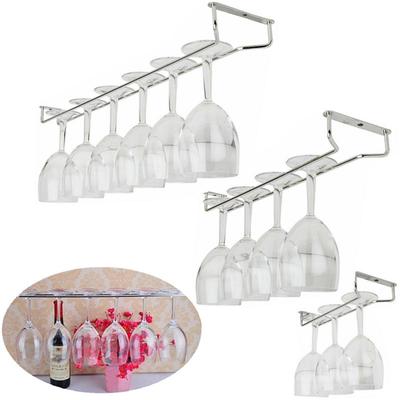 Wine Rack Glass Holder Hanging Bar Hanger Iron Shelf Free Screws