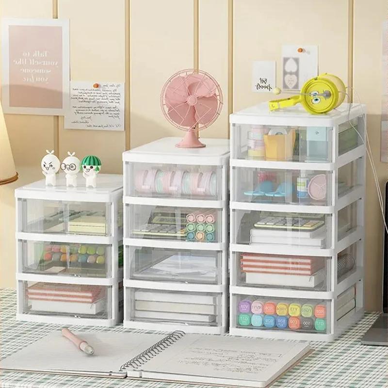 Desktop Storage Box Drawer Type  Large Capacity Desk Storage Cabinet Office Desk Storage Box Cosmetics Stationery Accessories