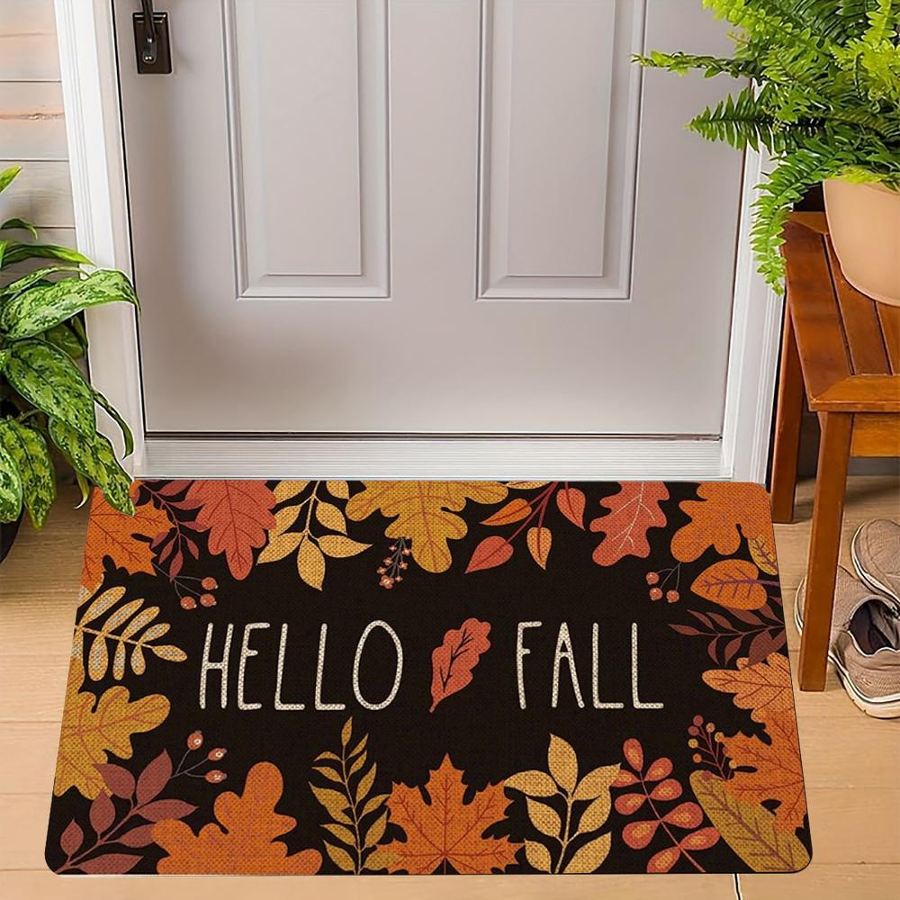 

Autumn Maple Leaf Welcome Mat NonSlip Entrance Rug for Living Room Bedroom Kitchen Indoor Garden Entryway Season Home Decor 40x60cm