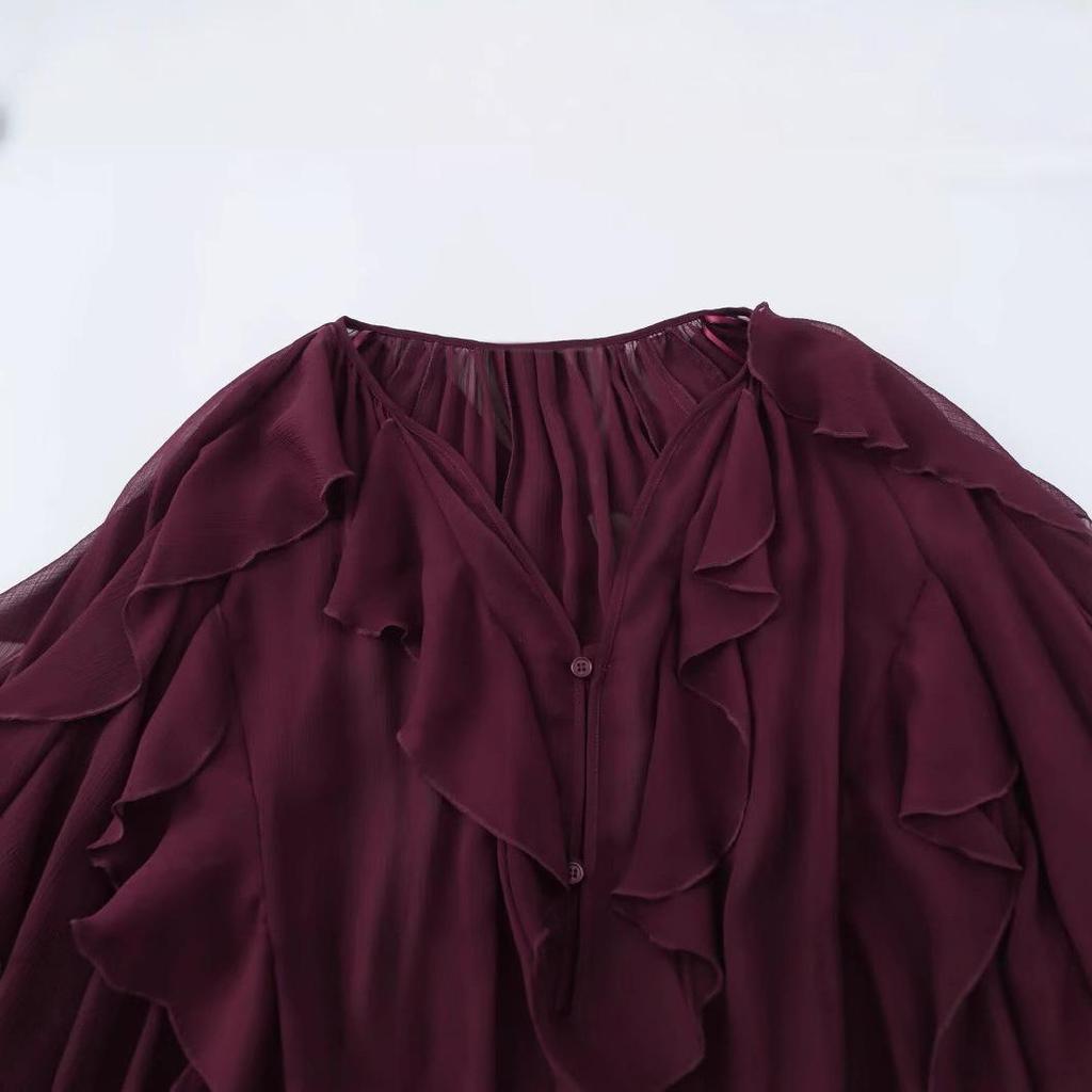 Women's Spring/Summer Elegant V-Neck Long Sleeve Layered Shirt