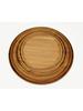 Swanson Shoji Chabatree Round Plate, Wooden Acacia, 30.5cm, Lunch Plate, Blanche, CU-236