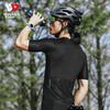 Summer Cycling Jersey Short Sleeve Top, Black, L