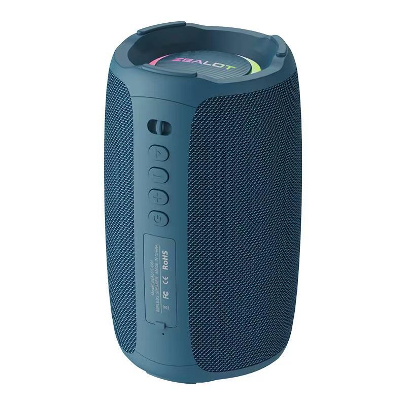 Boxă Bluetooth impermeabilă Fanatic S61: TWS, Subwoofer, Lumini Colorate, Interconectare Wireless, Design Compact