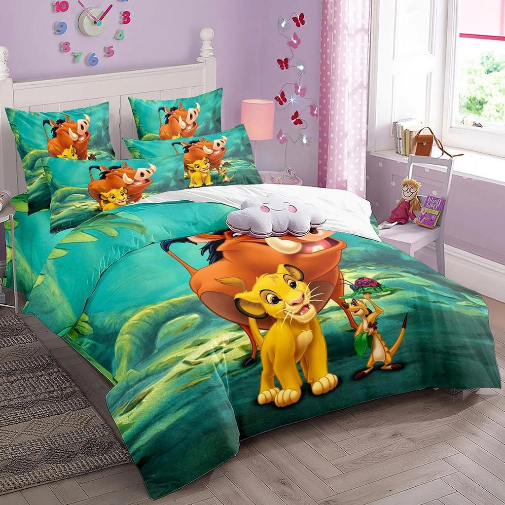 Animation Lion Simba Duvet Cover for childrenThe Lion King Bedding SetTeen Boy Single Twin Size Bed Sets Bedspreads Gift