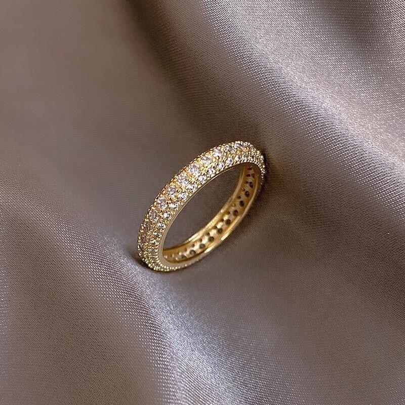 Inel Exquis Coreean cu Diamante, Trendy pentru Femei, pentru Degetul Arătător - Stil Versatil de Designer