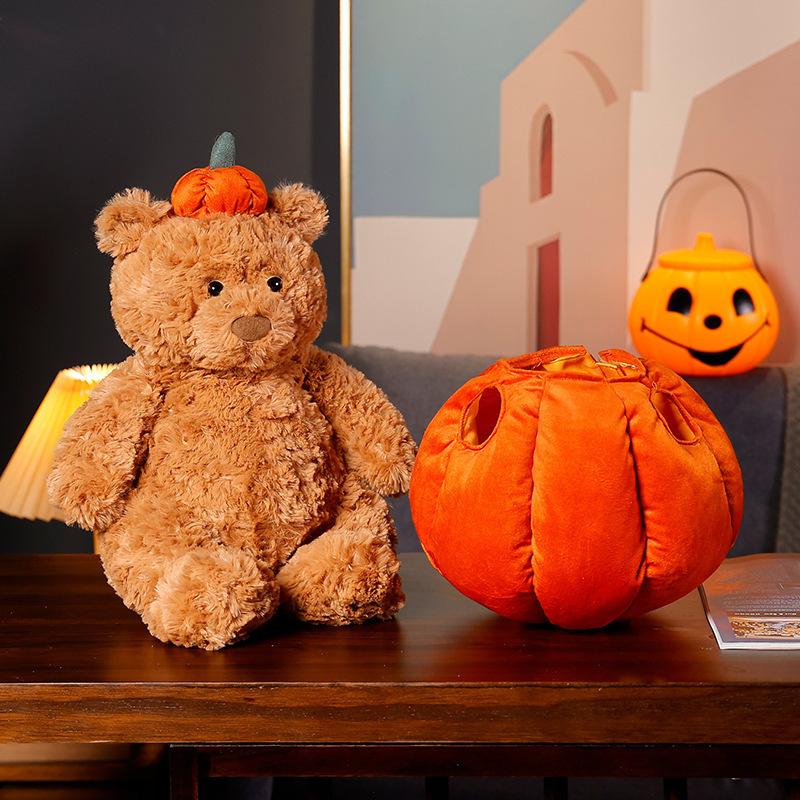 Pumpkin Bear Plush Toy Halloween Doll