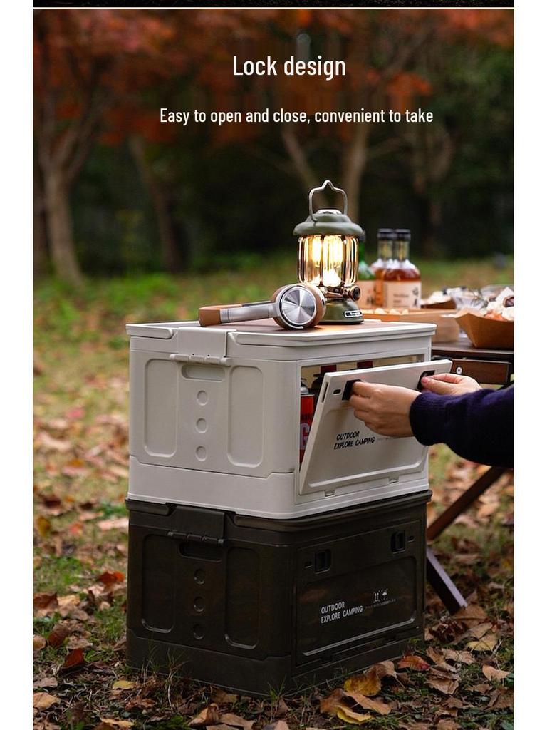 Compact Foldable Storage Box for Car, Camping, and Trunk Use