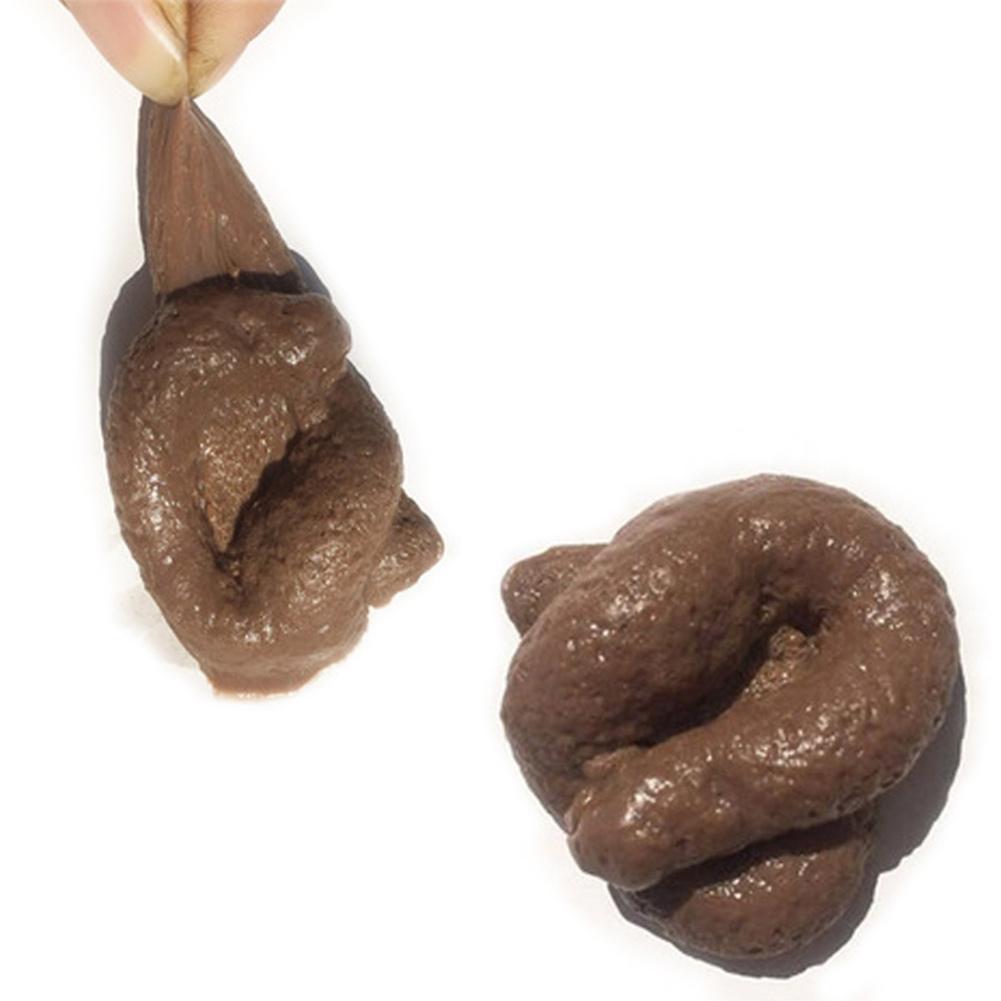 Soft Sticky Rubber Realistic Fake Poo Waste Turd for Fun Pranks and Jokes