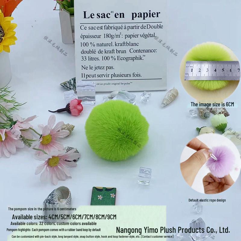 Imitation Rabbit Fur Pom-Poms: 4cm, 6cm, 7cm DIY Plush Balls for Jewelry, Clothing, Hats, Shoes, Bags, and Trims