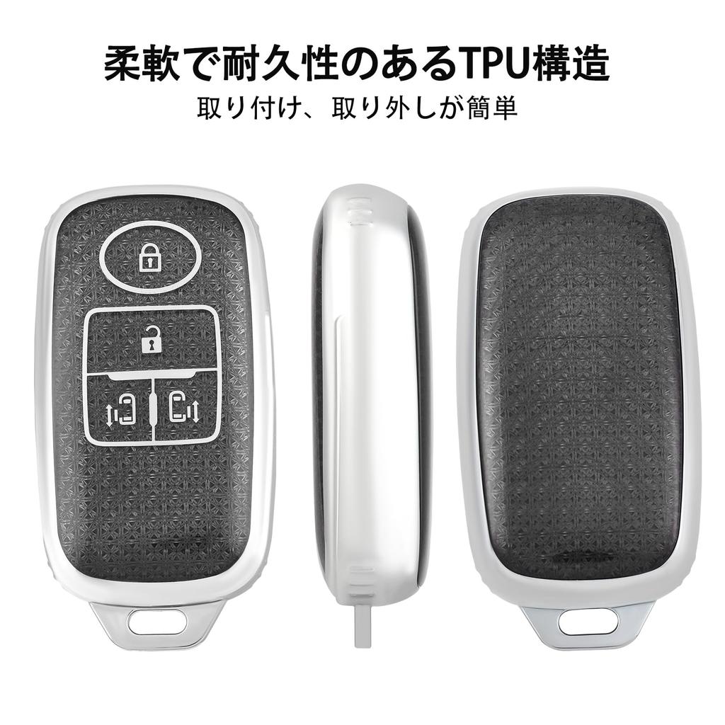 AUF GEHT'S Schlüsselhülle für Toyota Rise Daihatsu Rocky Roomy 4-Tasten-Schlüssel