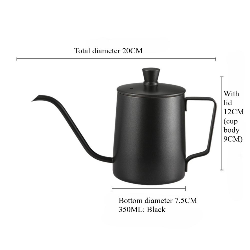 304 Stainless Steel Teflon Pour Over Kettle Thickened Drip Coffee Pot for Hang-on Coffee Bag Brewing KFS-0020