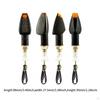 4 Pieces Motorcycle Turn Front & Rear Blinkers Easy Installation 14LED 12V for Motorbike