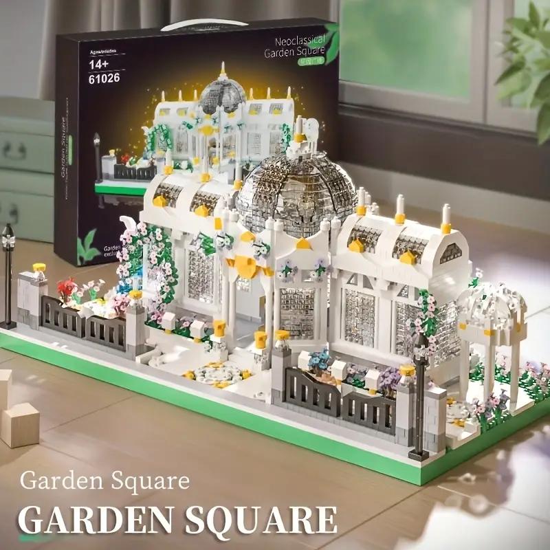 3688 Pieces Garden Square Building, Micro-Particle Building Block Model, Stem Educational Toys, Puzzle Toys 3D Stereo Puzzle Abs