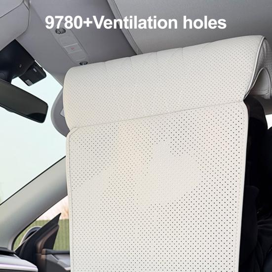 Faux Leather Car Seat Cover Lumbar Support Automotive Seat Cover Universal Summer Cooling Pad for Car SUV Truck Van