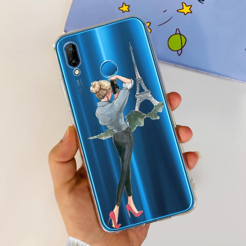 Case For Huawei P20 Lite Cover Cute Astronaut Cartoon Slim Clear Soft Silicone Back Phone Cover For Huawei P20Lite ANE-LX2 Funda