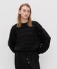 MINAV Punching Round Long Sleeve Knit [Black]