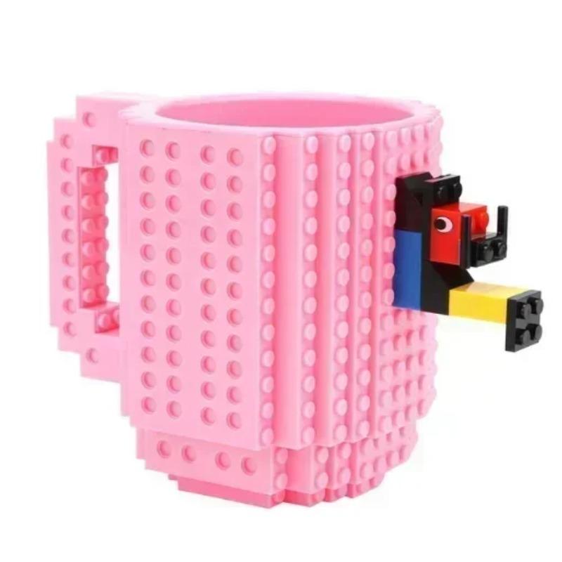 350ml Kreativní hrnek na mléko Kávové šálky Kreativní hrnek s kostkami na stavění Držák na pitnou vodu Design stavebních kostek