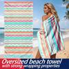 Colorful wave pattern theme polyester microfiber beach towel is highly absorbent, suitable for swimming and beach outings