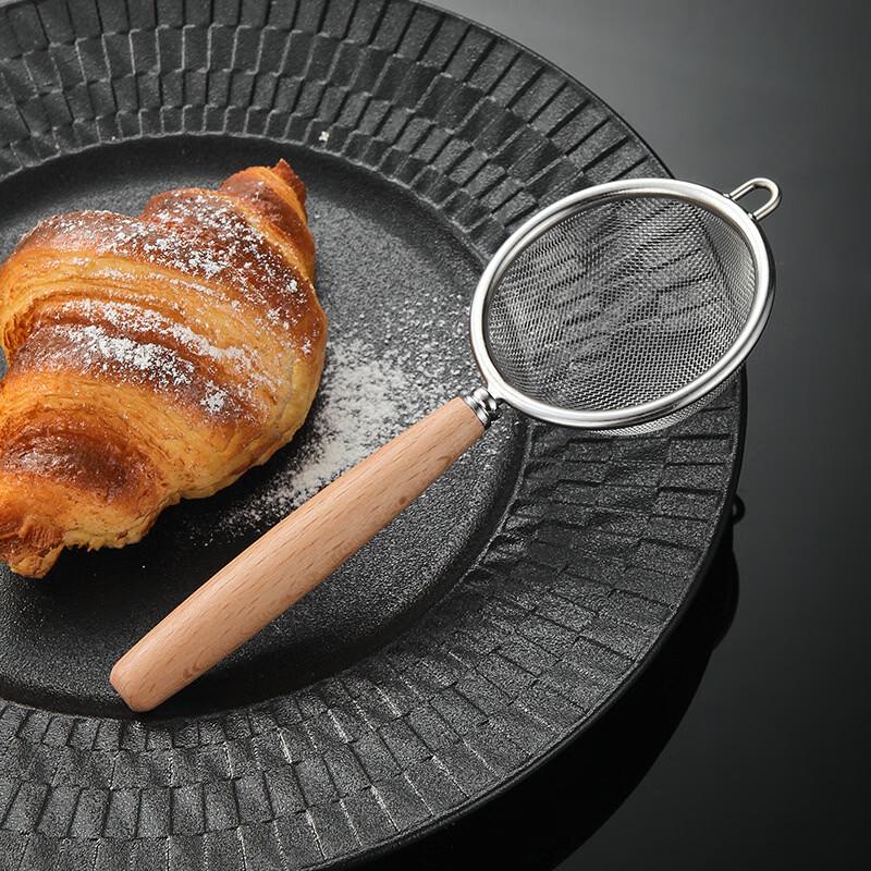 Wutuo Edelstahl Holzgriff Feinsieb