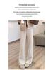 2026 Early Spring Women's High-Waisted Woolen Wide-Leg Sweatpants - Slimming, Drapey, Loose Straight-Leg Casual Trousers