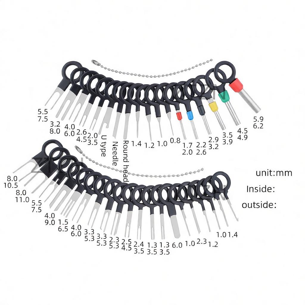Stainless Steel Connector Pin Extracting Tool Auto Wiring Harness Repair Terminal Disassembly Utility Electrical Hand Kit