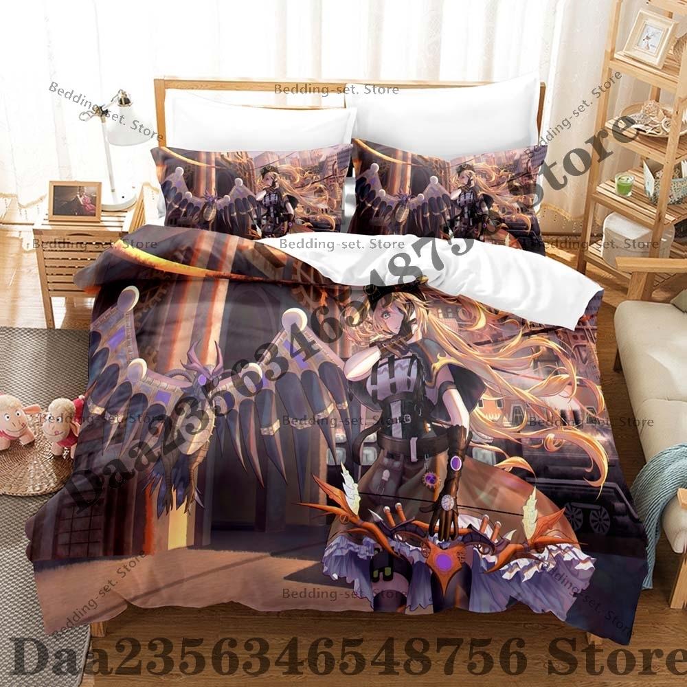Anime Fischl 3Pcs Bedding Set 3D Print Duvet Cover Pillowcase Soft Bed Linen Single Twin Queen King Size Home Textile