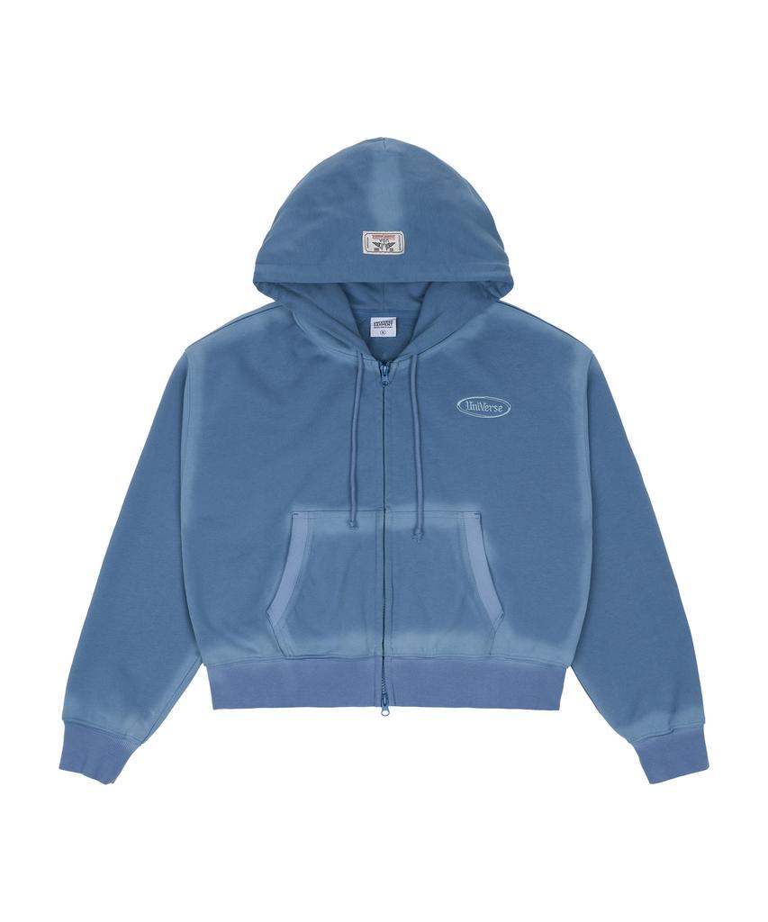 Universe Garment Spray Zip-Up Hoodie_Blue