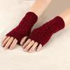Knitted Fingerless Ladies Gloves Warm Hand Warmer Classic Finger Fingerless Gloves  for Women